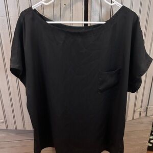 LOFT Classic Black Blouse with Pocket